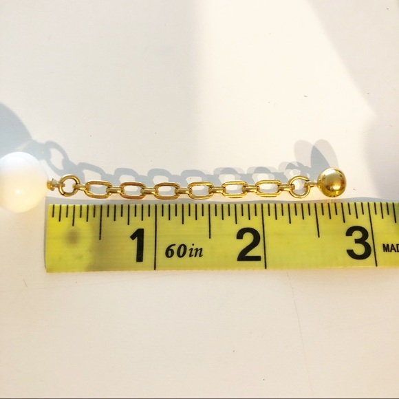 TRIFARI White and Clear Beaded Adjustable Choker Statement Necklace - Picture 8 of 10